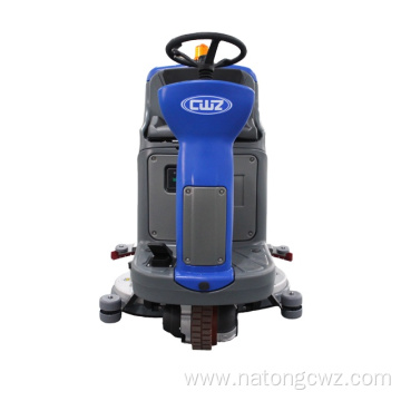 Automatic floor tile cleaning machine with disc brush